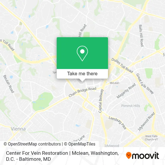 Center For Vein Restoration | Mclean map