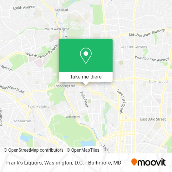 Frank's Liquors map