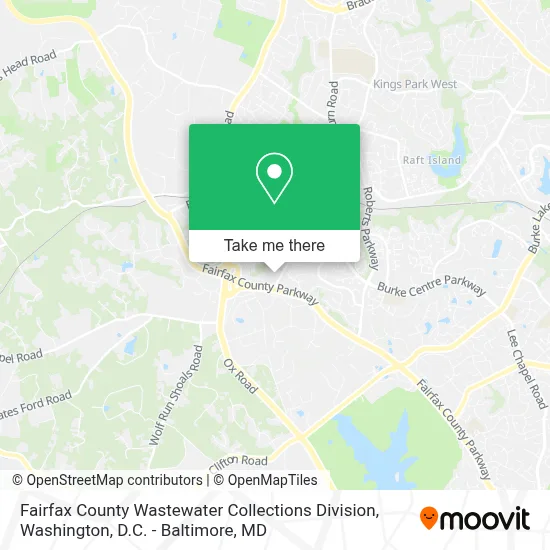 Fairfax County Wastewater Collections Division map