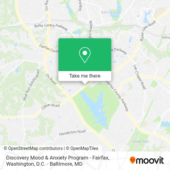 Discovery Mood & Anxiety Program - Fairfax map