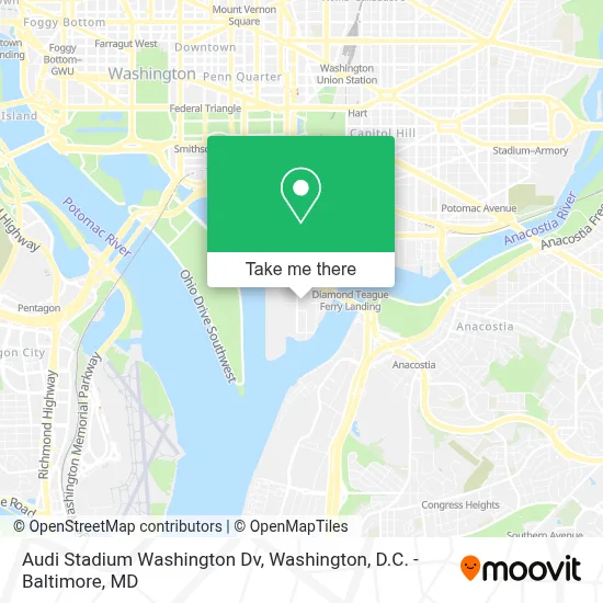 Audi Stadium Washington Dv map