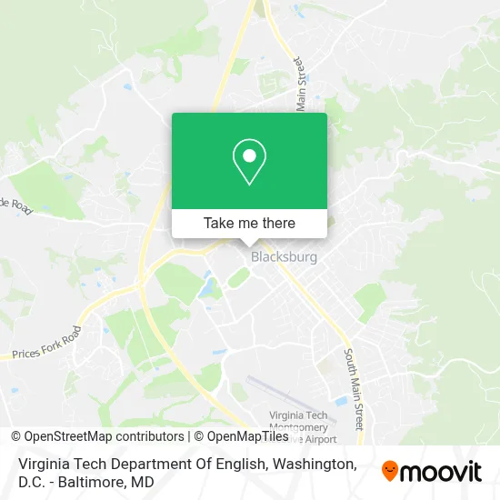 Virginia Tech Department Of English map