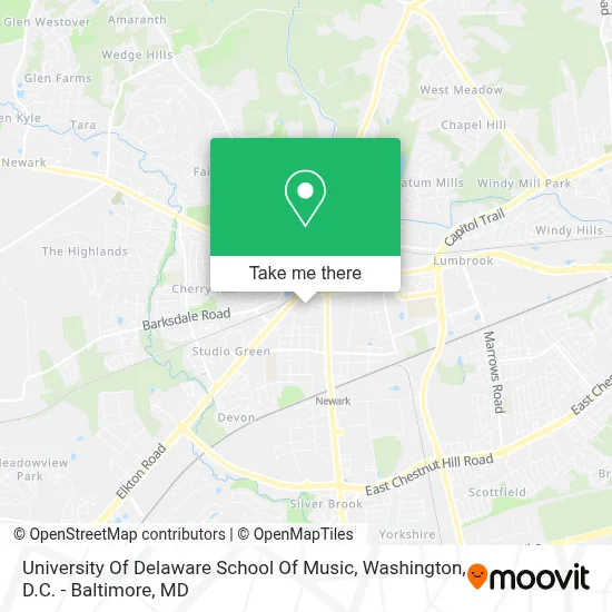 University Of Delaware School Of Music map