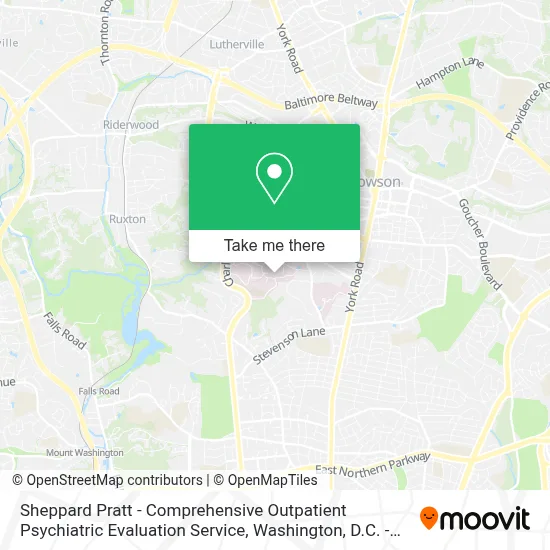 Sheppard Pratt - Comprehensive Outpatient Psychiatric Evaluation Service map