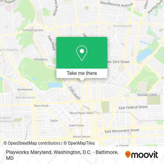 Playworks Maryland map