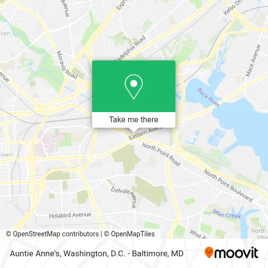 Auntie Anne's map