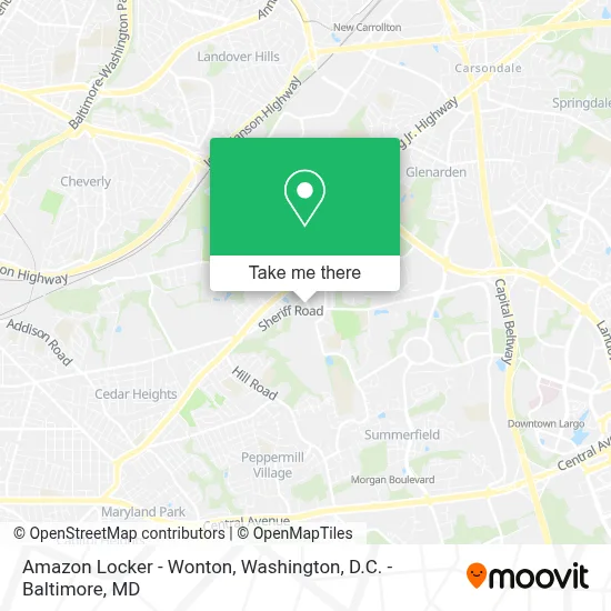 Amazon Locker - Wonton map
