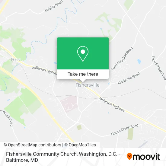 Fishersville Community Church map