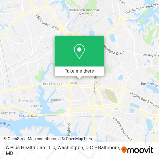 A Plus Health Care, Llc map