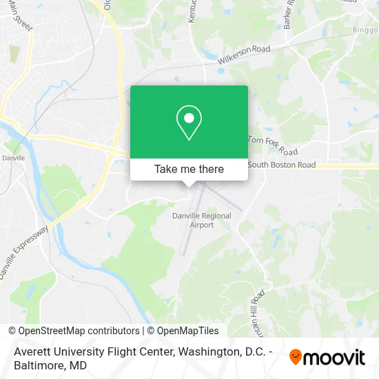Averett University Flight Center map