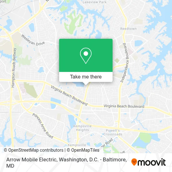 Arrow Mobile Electric map