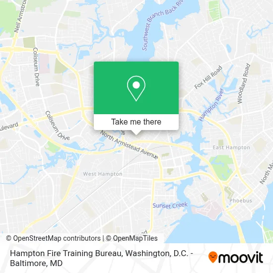 Hampton Fire Training Bureau map