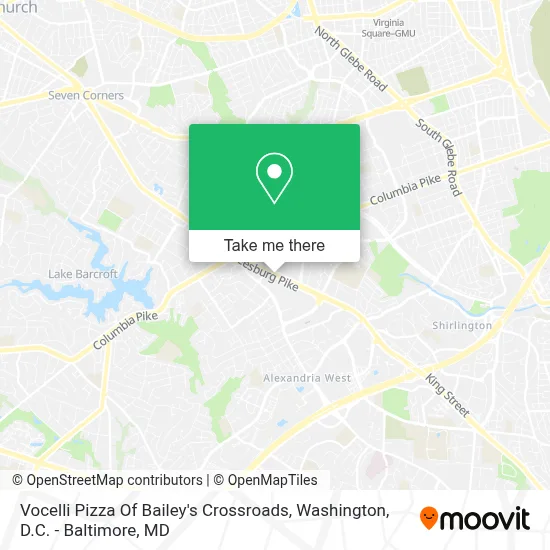 Vocelli Pizza Of Bailey's Crossroads map