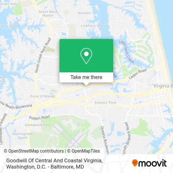 Goodwill Of Central And Coastal Virginia map