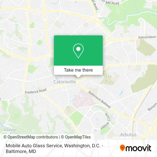 Mobile Auto Glass Service map