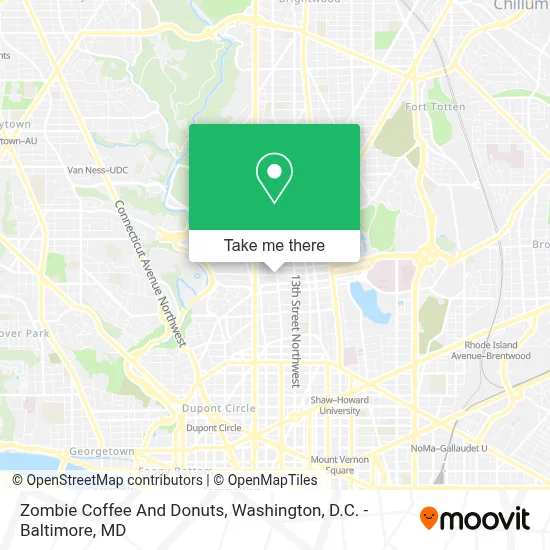 Zombie Coffee And Donuts map
