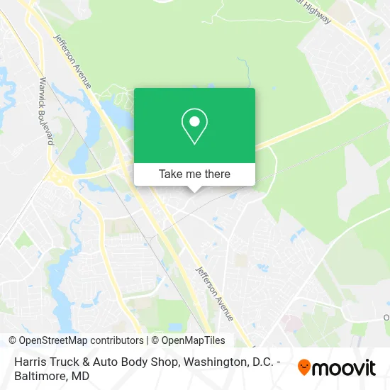 Harris Truck & Auto Body Shop map