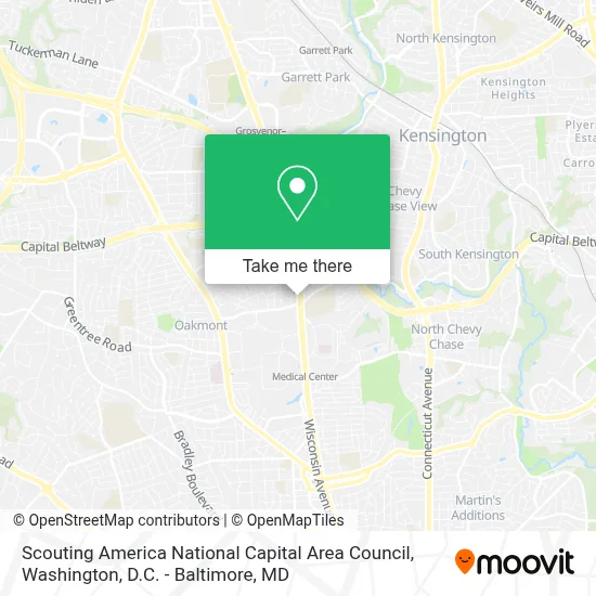 Scouting America National Capital Area Council map