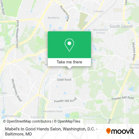 Mabel's In Good Hands Salon map