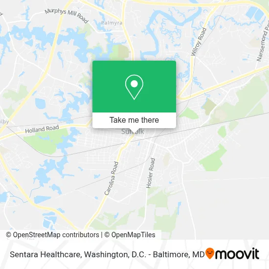 Sentara Healthcare map