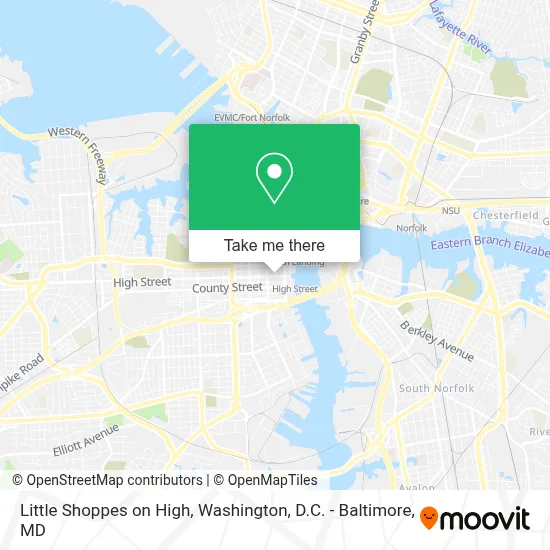 Little Shoppes on High map