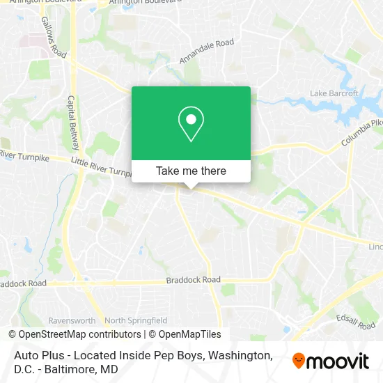 Auto Plus - Located Inside Pep Boys map