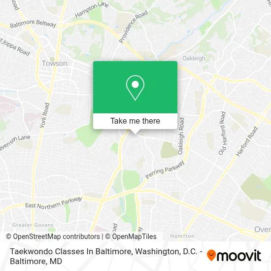 Taekwondo Classes In Baltimore map