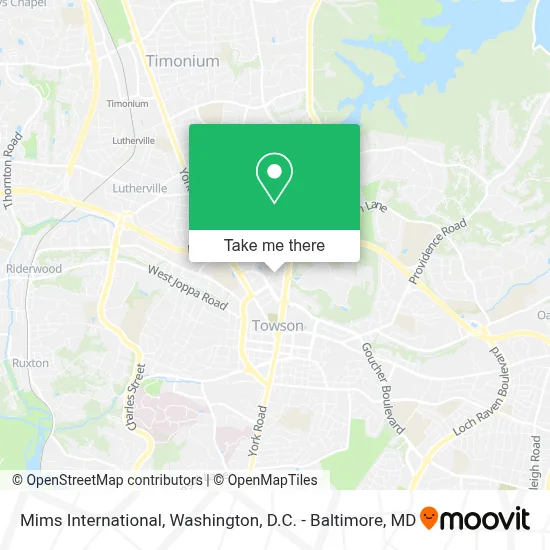 Mims International map