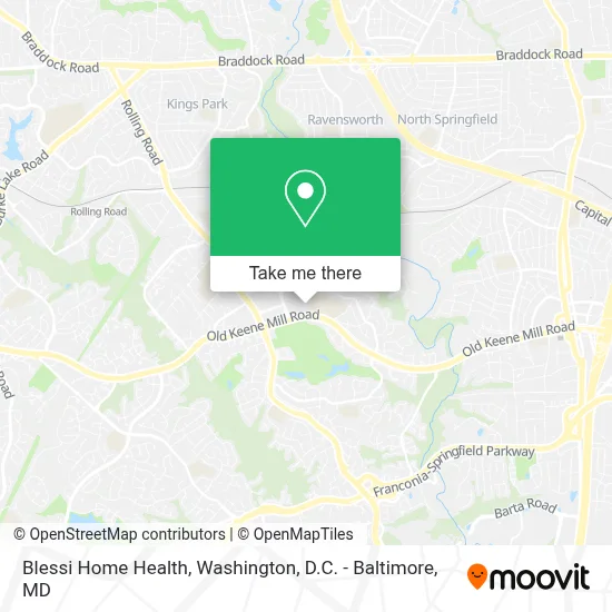 Blessi Home Health map