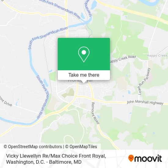 Vicky Llewellyn Re / Max Choice Front Royal map