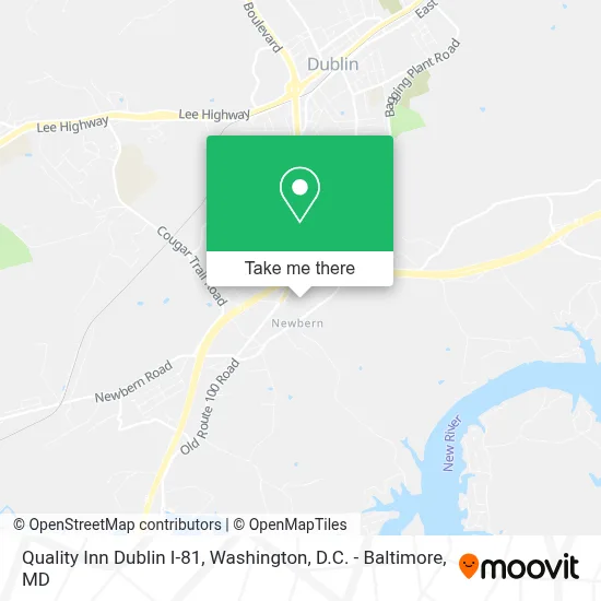 Quality Inn Dublin I-81 map