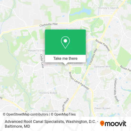 Advanced Root Canal Specialists map