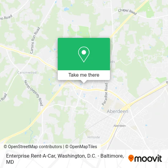 Enterprise Rent-A-Car map