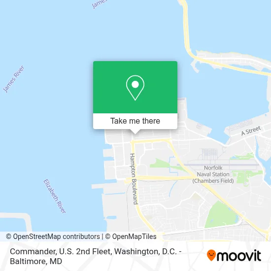Commander, U.S. 2nd Fleet map