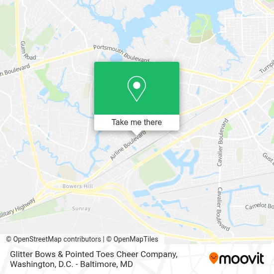 Glitter Bows & Pointed Toes Cheer Company map