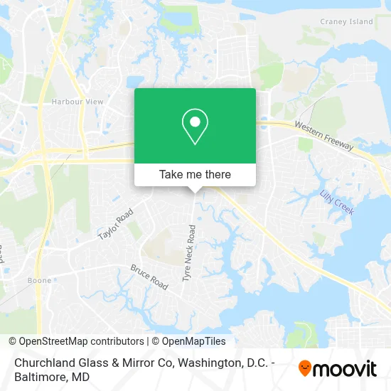 Churchland Glass & Mirror Co map