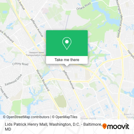 Lids Patrick Henry Mall map