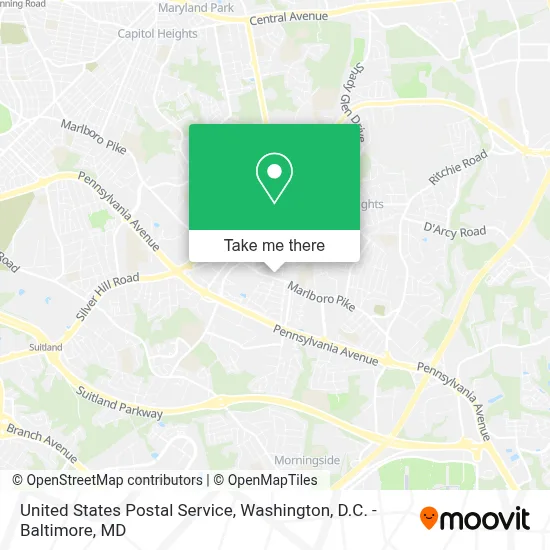 United States Postal Service map
