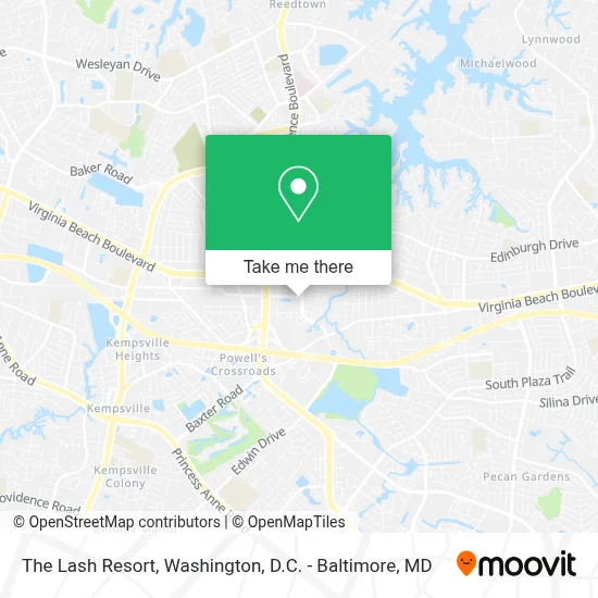 The Lash Resort map
