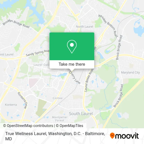 True Wellness Laurel map