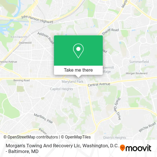 Morgan's Towing And Recovery Llc map