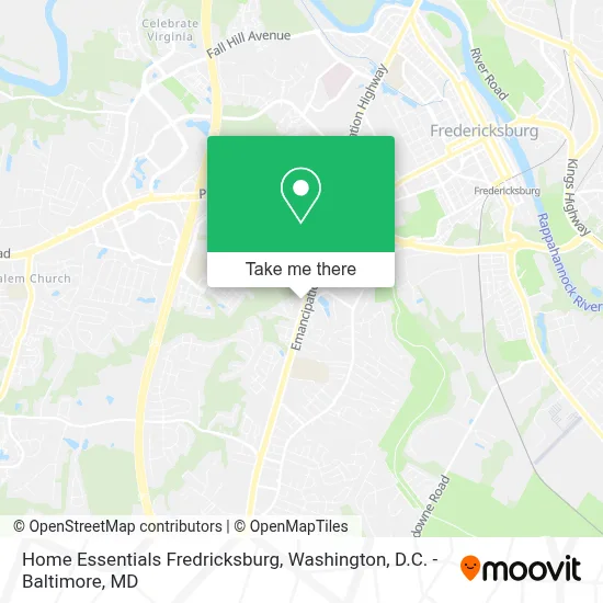 Home Essentials Fredricksburg map