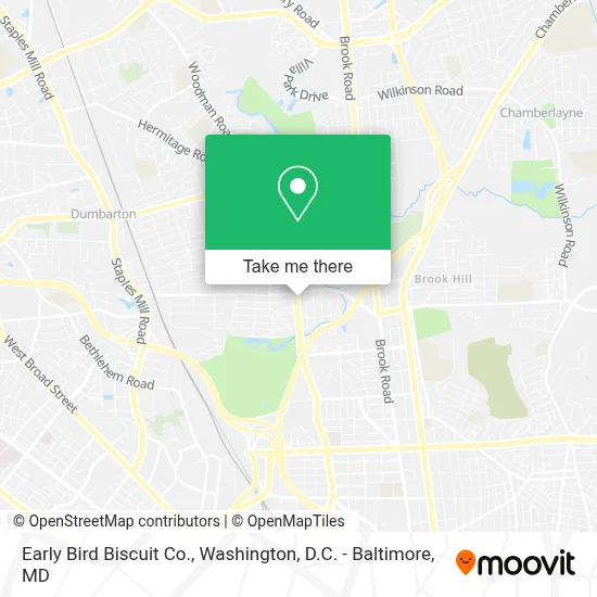 Early Bird Biscuit Co. map
