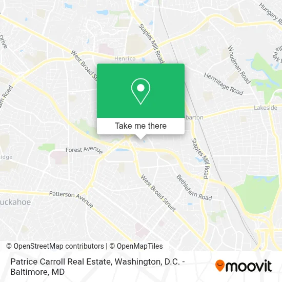 Patrice Carroll Real Estate map