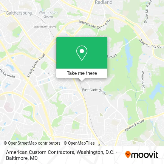American Custom Contractors map