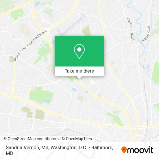 Sandria Vernon, Md map