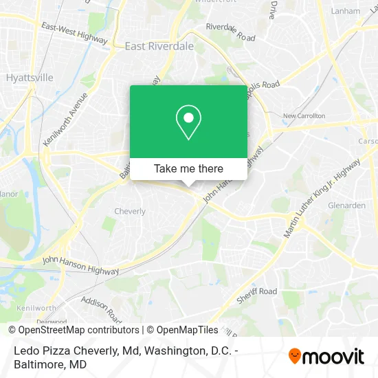 Ledo Pizza Cheverly, Md map