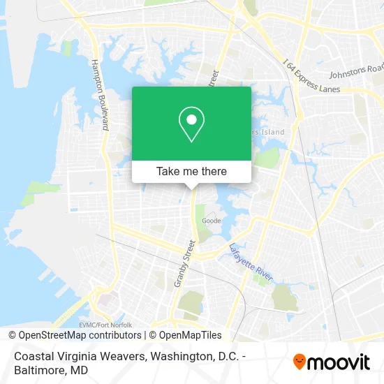 Coastal Virginia Weavers map