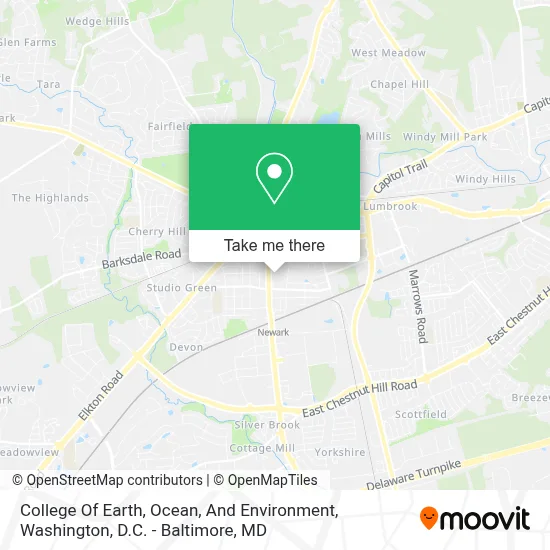 College Of Earth, Ocean, And Environment map