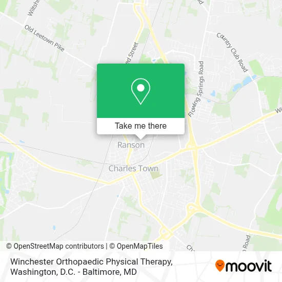 Winchester Orthopaedic Physical Therapy map